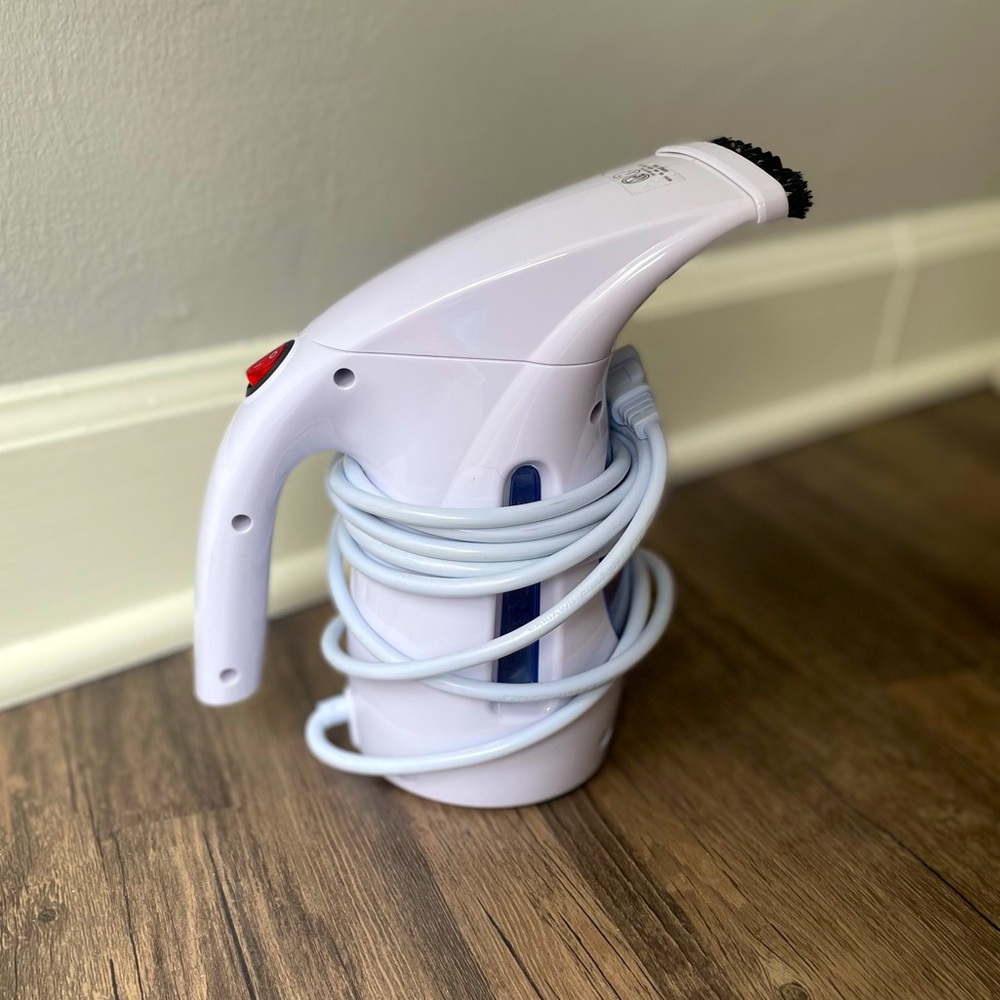 White Handheld Garment Steamer - Portable Fabric Steamer